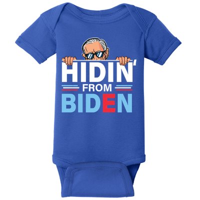 Hidin From Biden Gift Anti Joe Biden Hiding Political Gift Baby Bodysuit