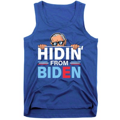 Hidin From Biden Gift Anti Joe Biden Hiding Political Gift Tank Top