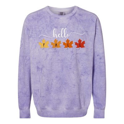 Hello Fall Cozy Nature Colorblast Crewneck Sweatshirt