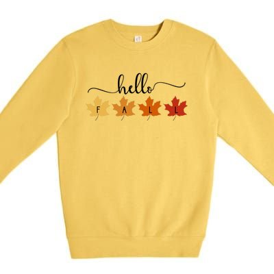 Hello Fall Cozy Nature Premium Crewneck Sweatshirt