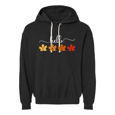 Hello Fall Cozy Nature Garment-Dyed Fleece Hoodie