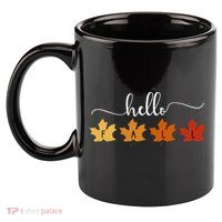 Hello Fall Cozy Nature 11oz C Handle Ceramic Mug