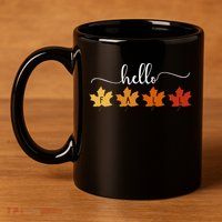 Hello Fall Cozy Nature 11oz C Handle Ceramic Mug
