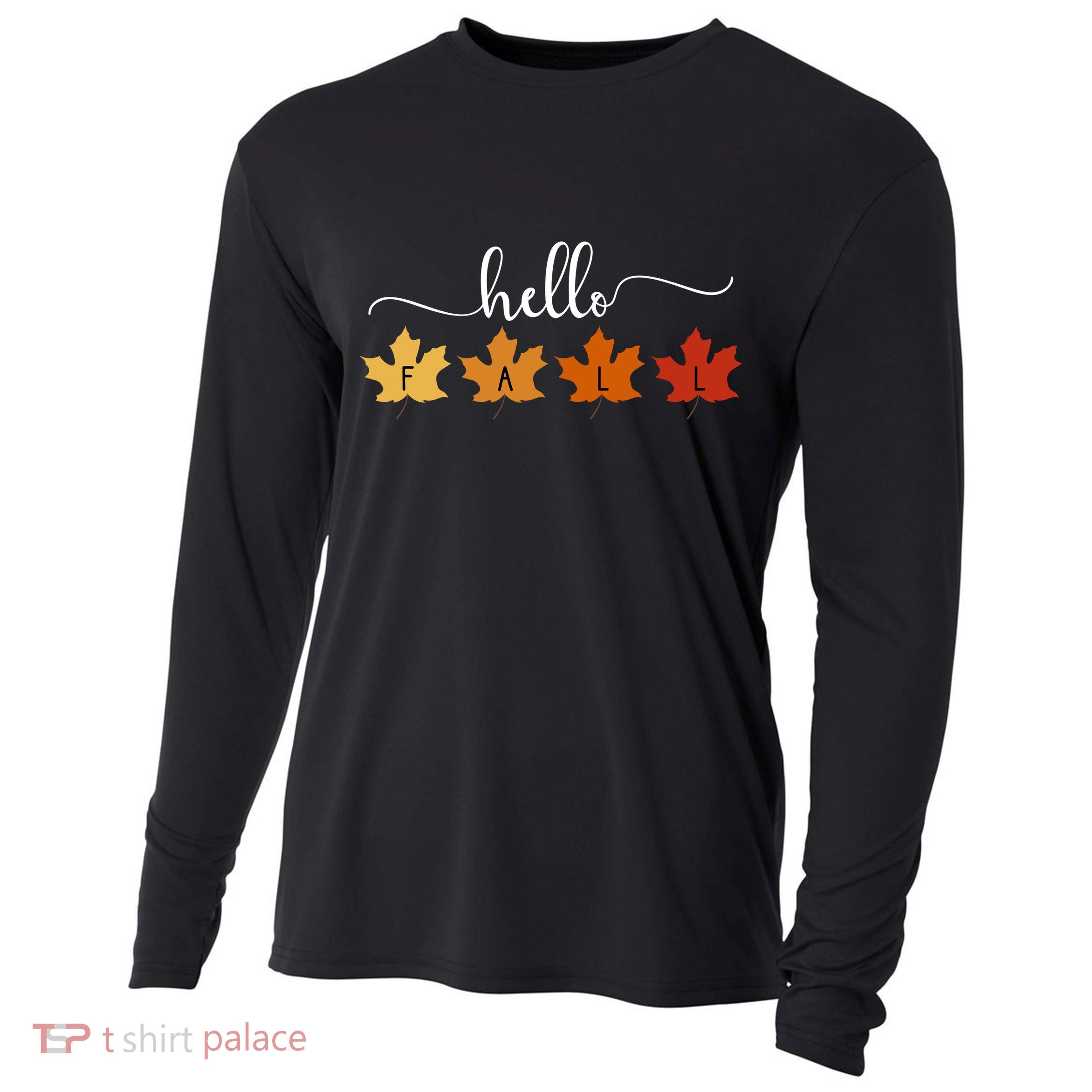 Hello Fall Cozy Nature Cooling Performance Long Sleeve Crew