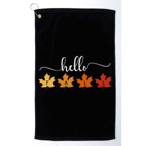 Hello Fall Cozy Nature Platinum Collection Golf Towel