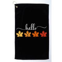 Hello Fall Cozy Nature Golf Towel