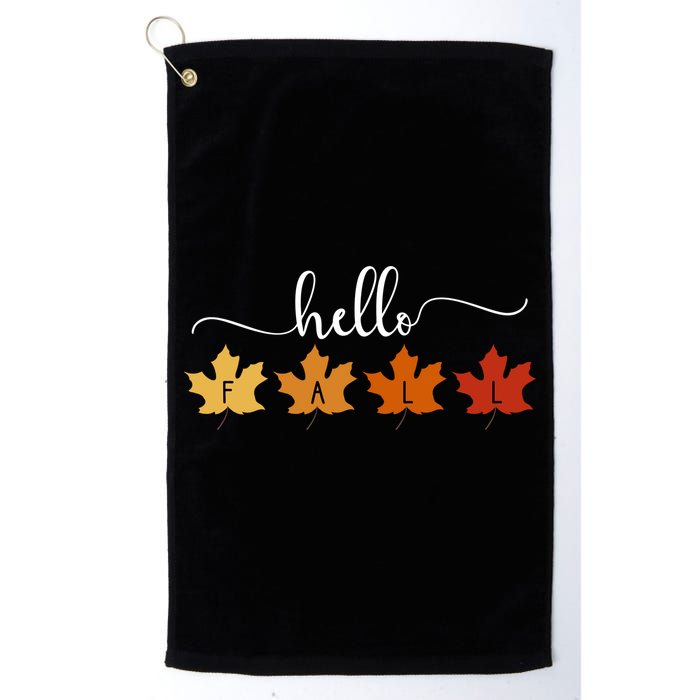Hello Fall Cozy Nature Golf Towel