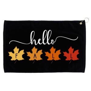 Hello Fall Cozy Nature Grommeted Golf Towel