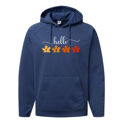 Hello Fall Cozy Nature Performance Fleece Hoodie