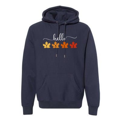 Hello Fall Cozy Nature Premium Hoodie