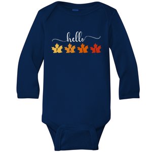 Hello Fall Cozy Nature Baby Long Sleeve Bodysuit