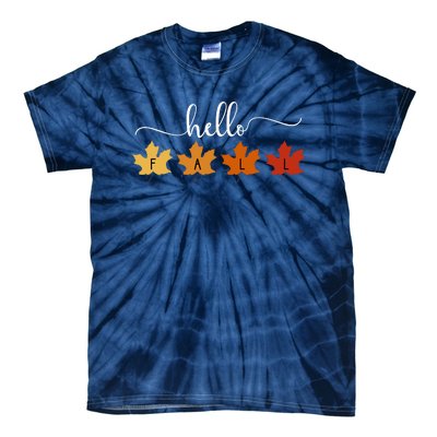 Hello Fall Cozy Nature Tie-Dye T-Shirt