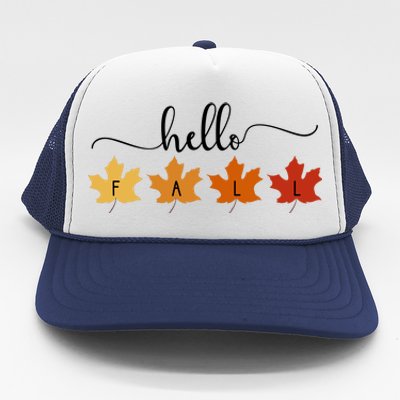 Hello Fall Cozy Nature Trucker Hat