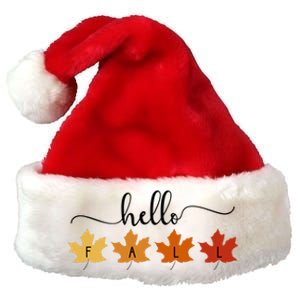 Hello Fall Cozy Nature Premium Christmas Santa Hat