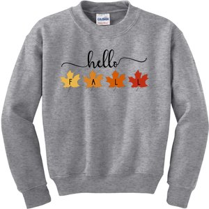 Hello Fall Cozy Nature Kids Sweatshirt