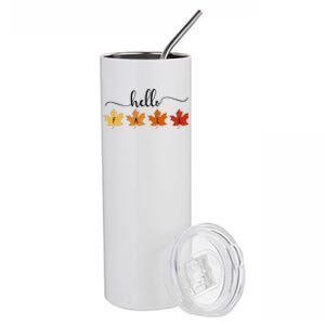 Hello Fall Cozy Nature Stainless Steel Tumbler