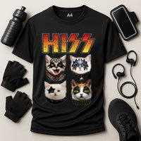 Hiss Funny Cat Lover Gift Cooling Performance Crew T-Shirt
