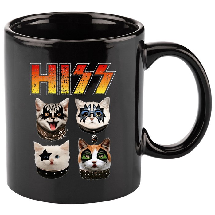 Hiss Funny Cat Lover Gift 11oz C Handle Ceramic Mug