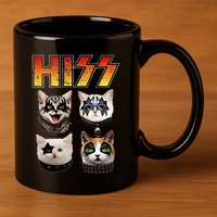 Hiss Funny Cat Lover Gift 11oz C Handle Ceramic Mug