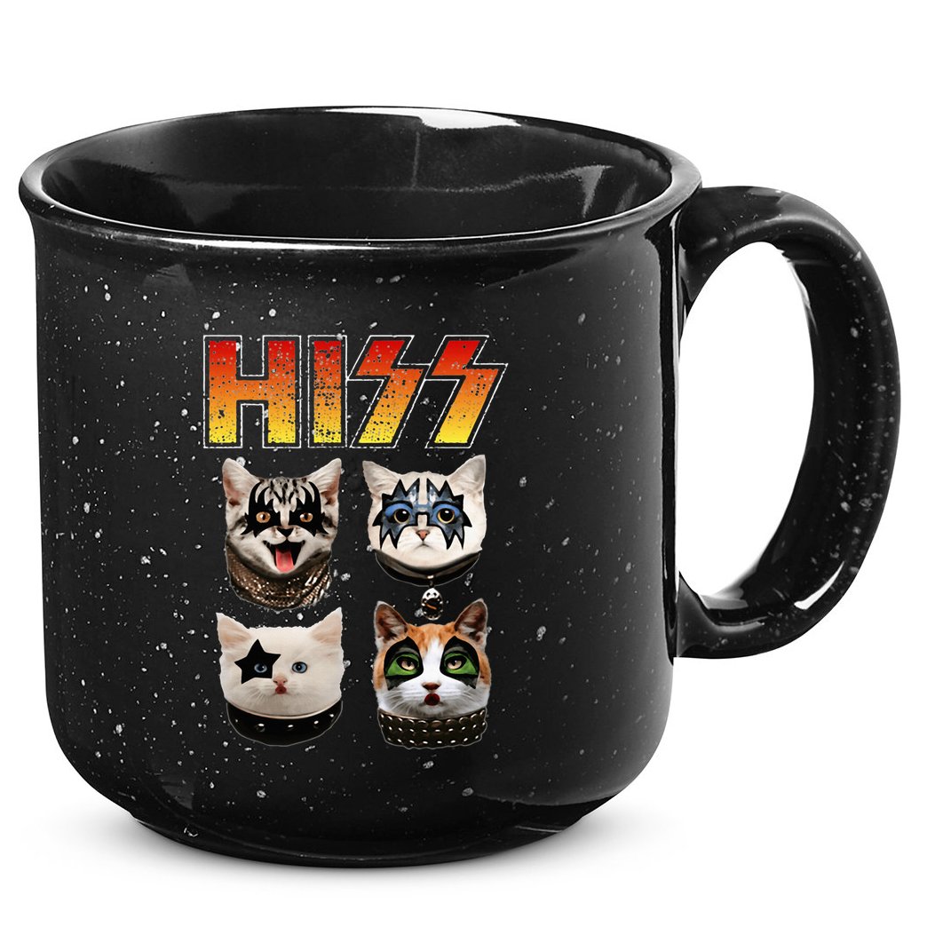 Hiss Funny Cat Lover Gift 15oz Campfire Ceramic Mug