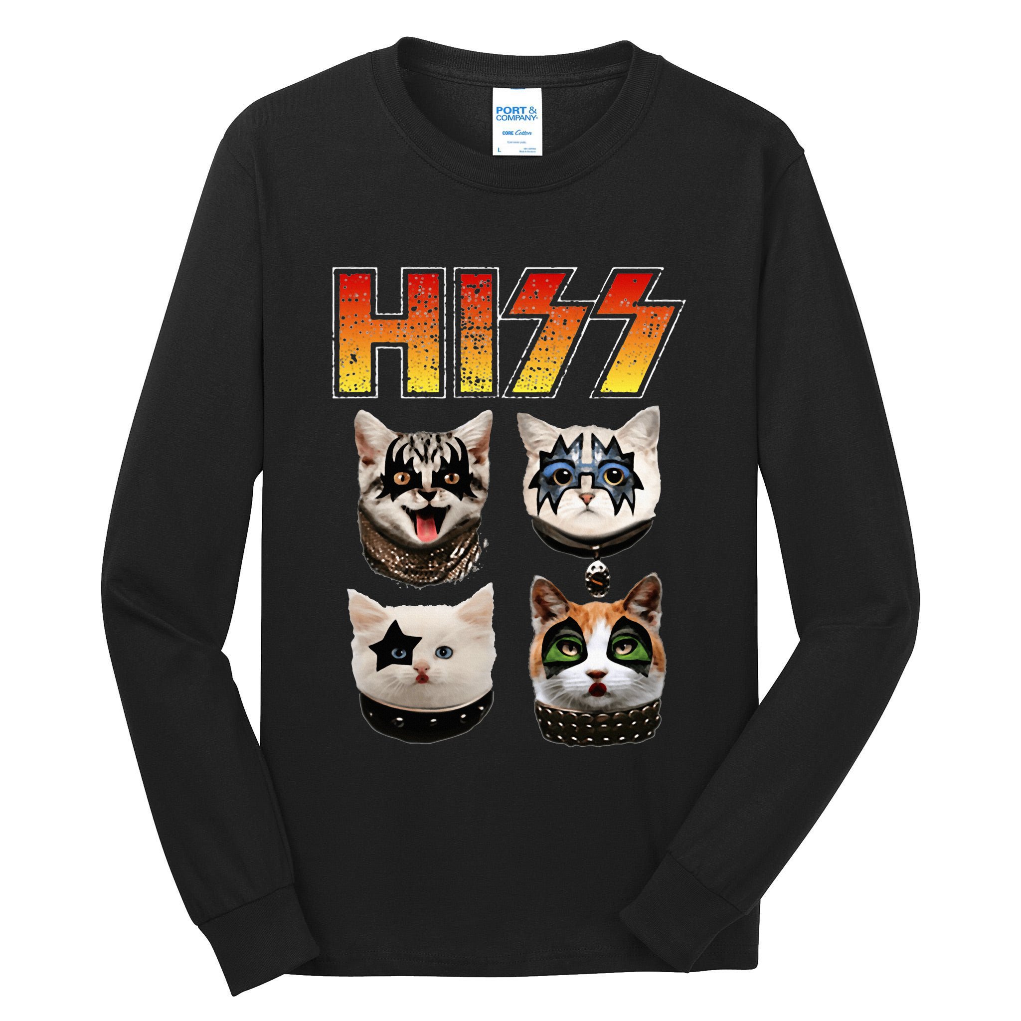 Hiss Funny Cat Lover Gift Tall Long Sleeve T-Shirt