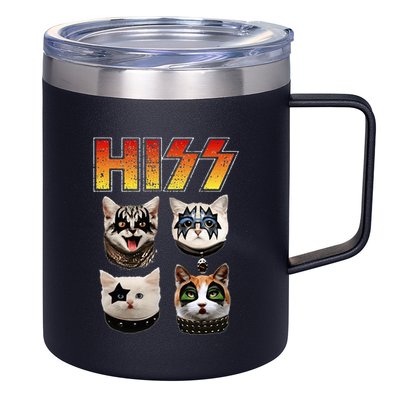 Hiss Funny Cat Lover Gift 12oz Stainless Steel Coffee Mug