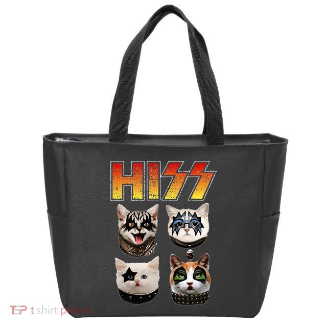 Hiss Funny Cat Lover Gift Zip Tote Bag