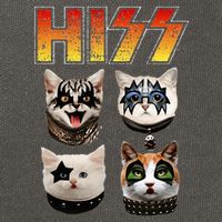 Hiss Funny Cat Lover Gift Cotton Canvas Backpack