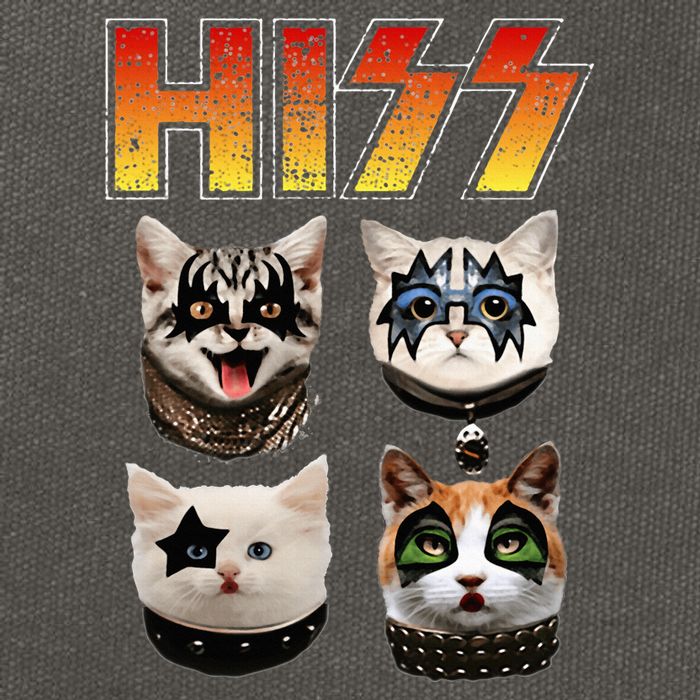 Hiss Funny Cat Lover Gift Cotton Canvas Backpack