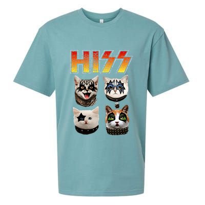Hiss Funny Cat Lover Gift Sueded Cloud Jersey T-Shirt