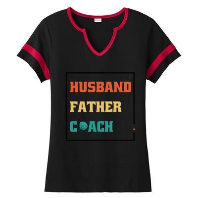 Husband Father Coach Golf Coach Gift Ladies Halftime Notch Neck Tee