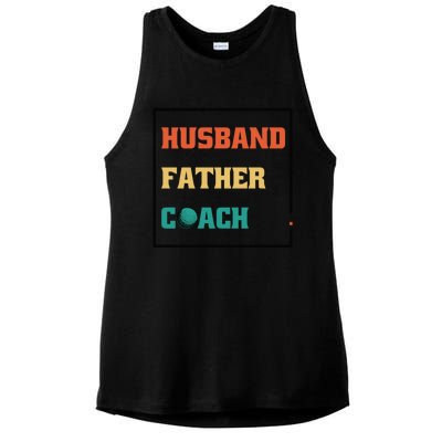 Husband Father Coach Golf Coach Gift Ladies PosiCharge Tri-Blend Wicking Tank