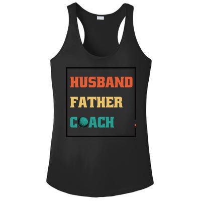 Husband Father Coach Golf Coach Gift Ladies PosiCharge Competitor Racerback Tank