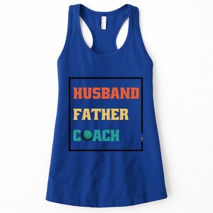 Husband Father Coach Golf Coach Gift Women's Racerback Tank