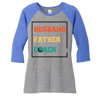 Husband Father Coach Golf Coach Gift Women's Tri-Blend 3/4-Sleeve Raglan Shirt