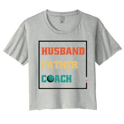 Husband Father Coach Golf Coach Gift Women's Crop Top Tee