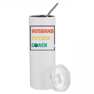 Husband Father Coach Golf Coach Gift Stainless Steel Tumbler