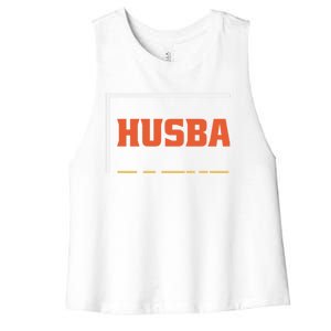 Husband Father Coach Golf Coach Gift Women's Racerback Cropped Tank