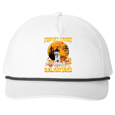 Halloween Forget Candy Just Give Me Dalmatians Dog Lovers Gift Snapback Five-Panel Rope Hat