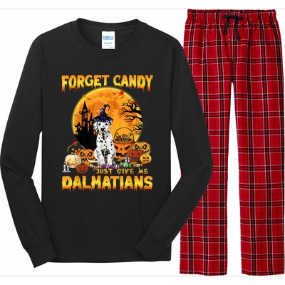 Halloween Forget Candy Just Give Me Dalmatians Dog Lovers Gift Long Sleeve Pajama Set