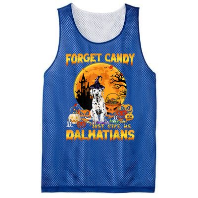 Halloween Forget Candy Just Give Me Dalmatians Dog Lovers Gift Mesh Reversible Basketball Jersey Tank