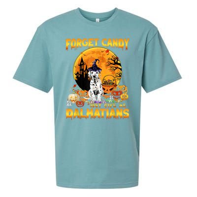 Halloween Forget Candy Just Give Me Dalmatians Dog Lovers Gift Sueded Cloud Jersey T-Shirt