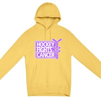 Hockey Fights Cancer Hockey Lover Gift Idea Trending Premium Pullover Hoodie