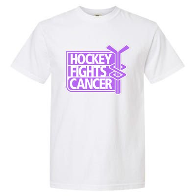 Hockey Fights Cancer Hockey Lover Gift Idea Trending Garment-Dyed Heavyweight T-Shirt