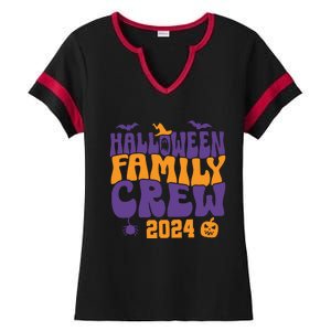 Halloween Family Crew 2024 Matching Family Spooky Ladies Halftime Notch Neck Tee