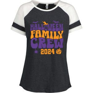 Halloween Family Crew 2024 Matching Family Spooky Enza Ladies Jersey Colorblock Tee