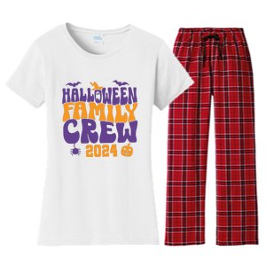 Halloween Family Crew 2024 Matching Family Spooky Women's Flannel Pajama Set