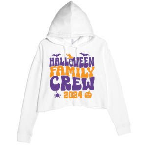 Halloween Family Crew 2024 Matching Family Spooky Crop Fleece Hoodie