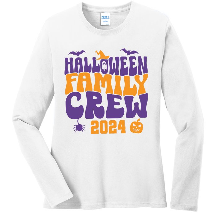 Halloween Family Crew 2024 Matching Family Spooky Ladies Long Sleeve Shirt