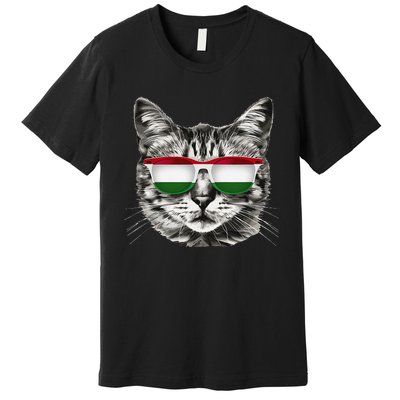 Hungarian Flag Cat Owner Souvenirs Products Kitten Hungary Premium T-Shirt